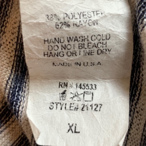 W5 Front Twist Tie Short Sleeved Striped Top, Size: XL, & Color: Blue & White - Picture 7 of 8